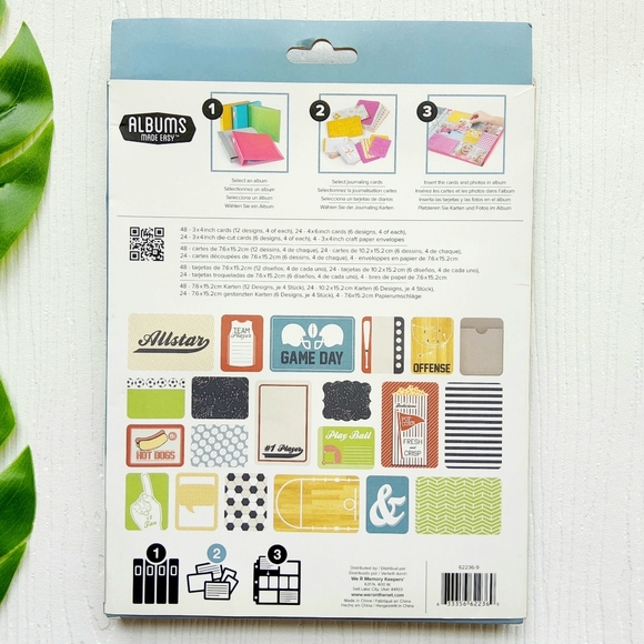 We R Memory Keepers Albums Made Easy GAME DAY 100 Double-Sided Journal Card Set - Picture 5 of 5